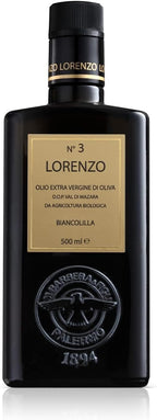 Barbera Lorenzo N° 3 Organic Extra Virgin Olive Oil PDO Val di Mazara, Fruity, Cold Extracted Authentic Sicilian Olive Oil, Fresh Harvest Imported Olive Oil From Italy 16.9 oz