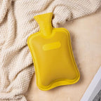 HomeTop Premium Classic Rubber Hot Water Bottle (Yellow)