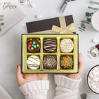 Gourmet Cookies Gift Basket - Delicious Chocolate Gift Basket Great for Birthday Treats for Women and Men - Fancy Chocolate Covered Cookies for Gifting, 12 Count
