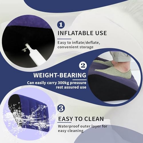Newly Bed Pillow, Inflatable Pillow for Couples Soft Portable Positioning Triangle Sofa Pillow Body Positioners Cushion Sex Things for Couples Sweater CZ0506-ZT01