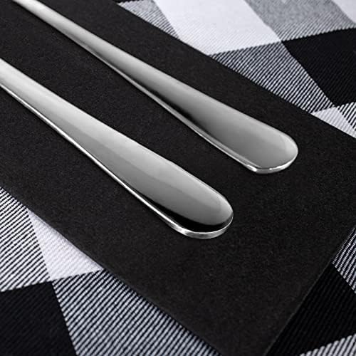 Linen-Feel Black Paper Napkins, Cloth Like Dinner Napkins with Built-in Flatware Pocket, Pre-Folded Absorbent Disposable Guest Paper Hand Towels for Bathroom, Weddings Party(50 Pack)