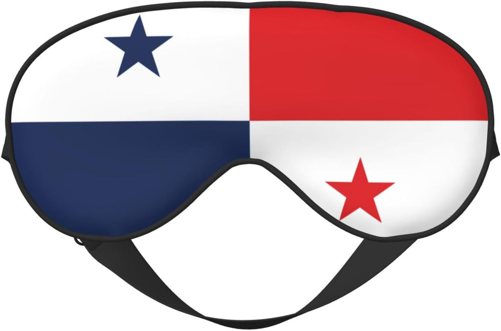 Flag of Panama Soft Eye Mask â€“ Comfortable Sleep Mask for Side Sleepers, Light Blocking, Relaxing Pressure-Free Eyemask, Black