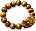 Tiger Eye Pixiu Wealth Bracelet – Natural Tiger Eye Stone Protection & Prosperity Bracelet for Men & Women