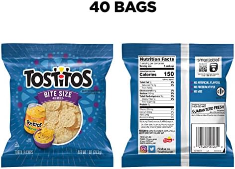 Tostitos, Bitesize Rounds, 1 Ounce (Pack of 40)