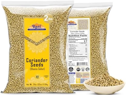 Rani Coriander (Dhania) Seeds Whole, Indian Spice 32oz (2lbs) 908g ~ All Natural | Gluten Friendly | NON-GMO | Vegan | Indian Origin