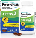 Bausch + Lomb PreserVision AREDS 2 Eye Vitamin & Mineral Supplement with OCUSorb, with Lutein & Zeaxanthin–from, 120 Soft Gels (MiniGels) (Pack of 2)