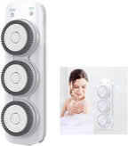 Electric Body Bath Brush, Wall-Mounted Bathing Brush with Three Spin Skin Bath Brush Heads, 33CM Rechargeable Diameter Spinning Skin Brush, 64 cm Adjustable Up and Down, for Shower, Deep Cleansing.