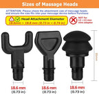 Cosmos 6 Pcs Massage Gun Heads Replaceable Attachment Adapter Deep Tissue Massager Gun Accessories, Assorted Functions for Runner Athletes Muscle Relaxation, Massage Head Connector Dia.18.6-18.8 mm