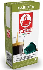 Bonini Carioca Coffee Pods Compatible with Nespresso 100% Italian Coffee Capsules (Pack of 10, Total 100 Pods)