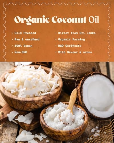 NaturaleBio Organic Virgin Coconut Oil 32 fl oz Raw Cold Pressed for Skin, Hair, Moisturizer, Massage, Body, Hand, Cream, Vegan Butter Alternative, Ideal Lotion, Perfect Care