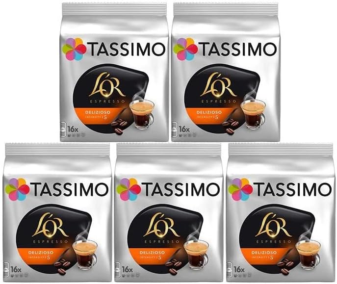 Tassimo T Discs L'OR Espresso Delizioso 16 T-discs - Pack of 5 (80 Servings)