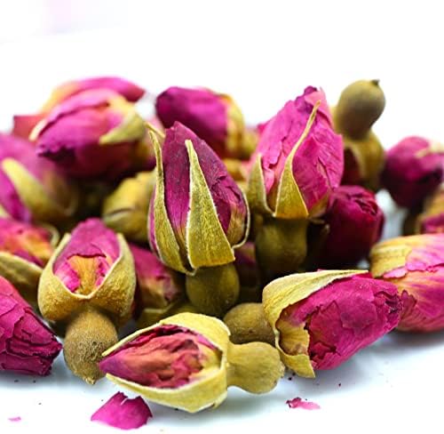 FullChea - 100% Pure Natural Dried Rose Buds - 4oz/114g - Premium Food-grade Fragrant Rosebuds Dried Flowers - Perfect Choice For Rose Tea, Baking, Crafting, Soap Making