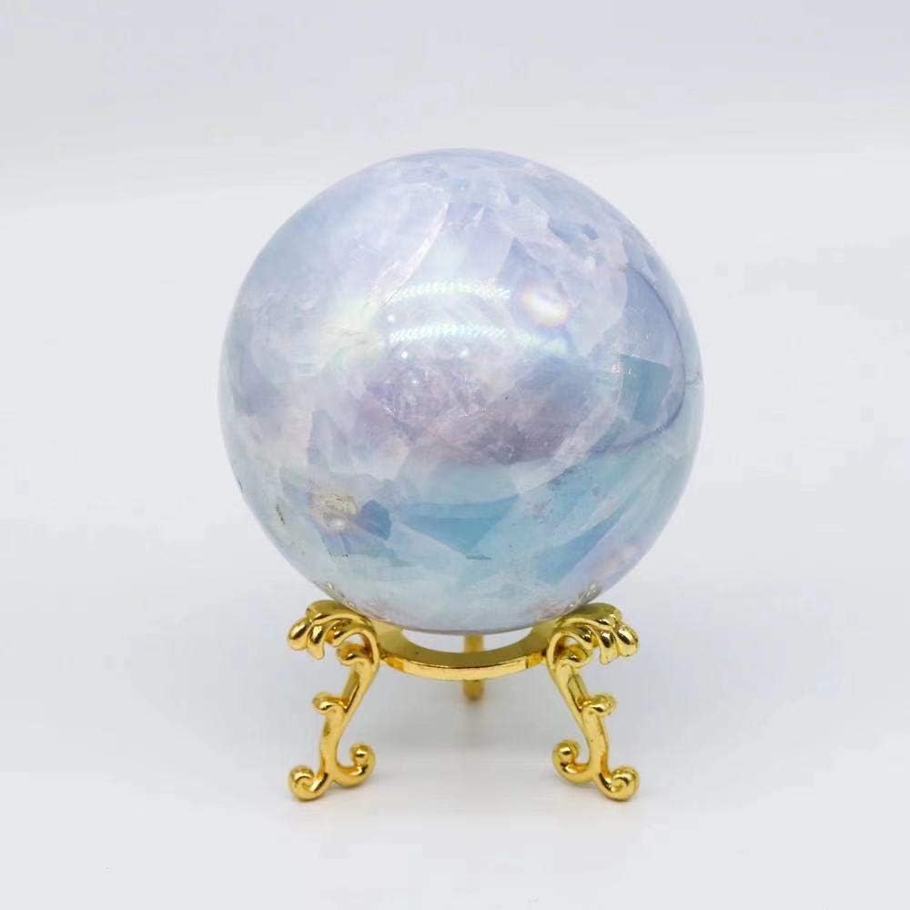 BEINUANCRYSTAL 1pc 60mm-70mm Natural Crystal Quartz Stones Aura Blue Calcite Sphere Celestite Ball for Healing
