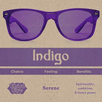 PURPLE CANYON Indigo Color Therapy Glasses for Chakra Healing, Chromotherapy, and Mood