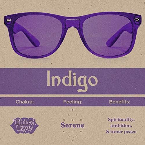 PURPLE CANYON Indigo Color Therapy Glasses for Chakra Healing, Chromotherapy, and Mood