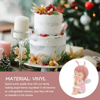 KESYOO Angel Cake Topper, Cute Doll Fairy Cake Topper Decorations for Kids Birthday Parties Baking Ornament 4.3 Inch