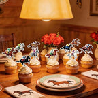 50Pcs Derby Decorations Cupcake Toppers, Horse Racing Decorations Cake Toppers, Horse Cupcake Toppers, Derby Party Decorations Cupcake Toppers, Run for the Roses Party Supplies