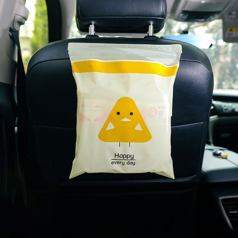 15pcs Car Trash Bags Easy Stick-On Disposable Portable Car Garbage Bags, Self-Stick Disposable Bags for Commute Road Trip Daily Driving to Keep Vehicle Clean and Tidy