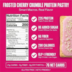 Legendary Foods 22g Protein Pastry 0g Added Sugar, Low Carb, Gluten Conscious, Keto Snack, Ideal for Glucose Management, Includes Whey Protein Isolate, 8 Pack Cherry Crumble