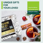 Soeos Mulled Wine Spice Kit 2.96 oz (0.74 oz*4), Mulling Spices for Wine, Apple Cider, and Tea, Mix of Six Premium Mulling Spices, Including Cinnamon, Star Anise, Cloves, Rosemary, Bay Leaf, and Nutmeg