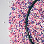 Nonpareils Sprinkles 130g/4.6oz, White Pink Purple Edible Pearl Sprinkles for Cake Decorations, Baking, Ice Cream, Cookies, Cupcake Topper Sugar Pearls for Cake Decorating(2mm Pink Purple)