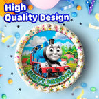 7.5x Inch Edible Cake Toppers – Thomas Train Themed Birthday Party Collection of Edible Cake Decorations