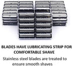 Taconic Shave 100 Twin Blade Razor Cartridges With Lubricating Strip - Compatible With All Gillette Trac 2 , G2, G II, Contour, Vector And Gillette Atra Razor Handles - Made In The Usa