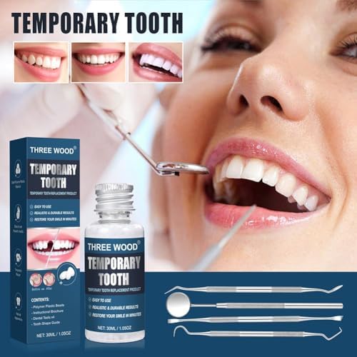 Moldable Thermal Beads for Teeth, DIY Temporary Tooth Gap Cover Kit for Missing Teeth Cosmetic Look