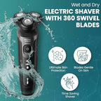 Philips Electric Shavers for Men, Rechargeable AquaTouch Mens Electric Shaver Wet and Dry with Comfort Cut Blades and Click-on Precision Trimmer, Cordless Electric Razors with 5D Flex Head