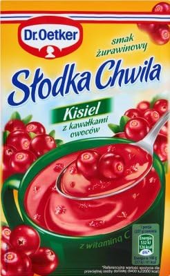 Dr.Oetker Kisiel Slodka Chwila Hot Jelly Dessert: CRANBERRY Pack of 5