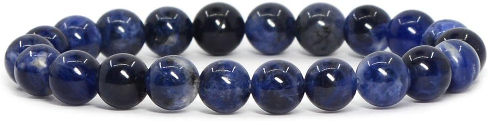 Justinstones 8mm Round Beads Stretch Bracelet 7 Inch Unisex