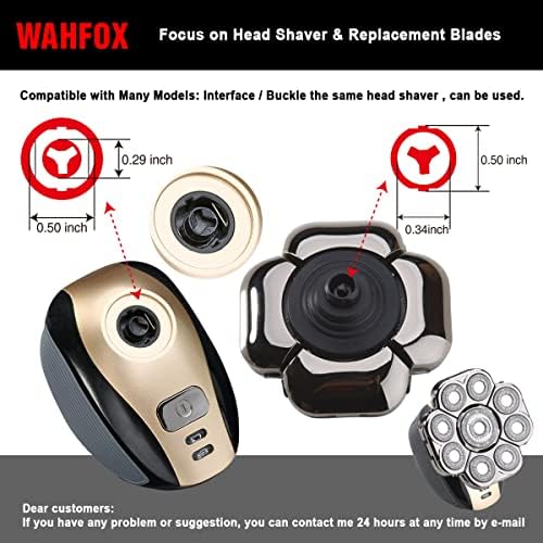 Upgraded 9 Blades Body & Head Shaver for Head Shaver Many Brands 9 Blades Replacement Shaver Head Blade 9 Heads Beard Electric Razor Shaver Head for Blad Men