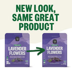 FGO Organic Dried Lavender Flowers, Extra Grade Dried Buds, Imported From France for Culinary or Sachet Bags, 16oz Bulk, Packaging May Vary (Pack of 1)
