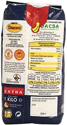Arroz Rice Dacsa Round Rice D.O. Valencia - 2 bags of 2.2 LBs