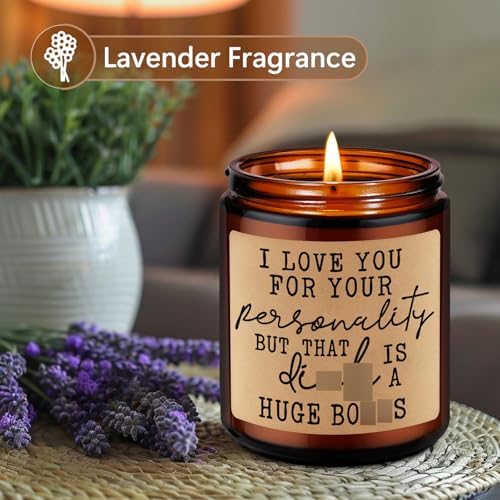 LEADO Candles for Men, Gifts for Boyfriend Fathers Day, I Love You, Husband Candle - Blue Collar Gifts for Men, BF - Funny Anniversary, Fathers Day, Birthday Ideas for Boyfriend, Husband, Fiance, Gay