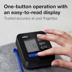 Braun ExactFit 1 Upper Arm Digital Blood Pressure Monitor with Adjustable BP Cuff for Home Use, Simple One Button Operation for at Home Blood Pressure Monitoring, Large Easy to Read Display, BUA5000