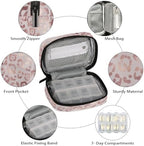Rose Gold paw Skin Pill Case Everyday Travel, 7 Day Weekly Medicine Pill Box Compact Portable Pills Bottle Organizer with Zipper for Daily Vitamin Medicine Holder Bottle Organizers Bag