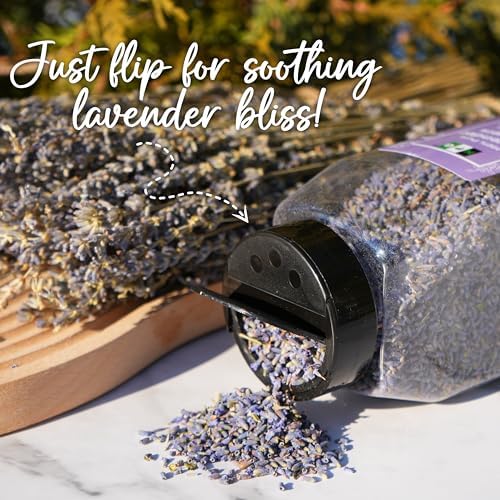NPG Freeze Dried Lavender Flowers 4 Oz, Culinary Grade Lavender Buds for Tea, Baking, DIY Soap, Candle Making, Potpourri, Natural Fragrance Sachets, All-Natural, Non-GMO, Gluten-Free