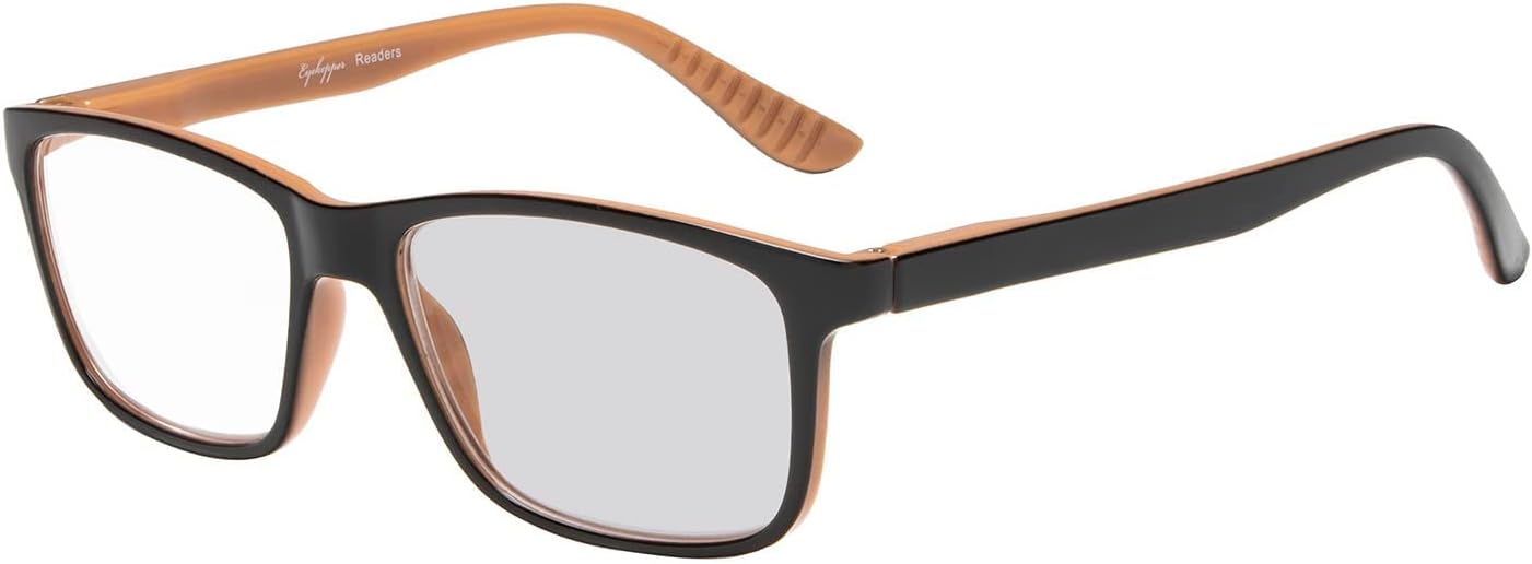 Eyekepper Transition Photochromic Reading Glasses for Women and Men Brown +3.50