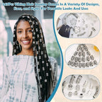 247Pcs Viking Hair Accessories Norse Runes Tube Beads Metal Cuffs Clips Rings, Dreadlock Beads Braids Locs Hair Jewelry Set for Women Men Beard Decoration Bracelets Necklace DIY Silver