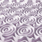 Mellow 3 Inch 5-Zone Memory Foam Mattress Topper, Soothing Lavender Infusion, Dorm Essentials, Queen