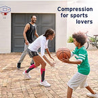 JOBST - 7528901 Sport Knee High 15-20 mmHg Compression Socks, White/Grey, Medium