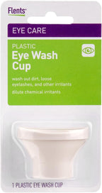 Flents Eye Wash Cup, Reusable White Plastic, Eye Rinse Aid for Cleaning Dirt, Loose Eyelashes, and Irritants, Gentle Eye Care Solution, Durable Plastic Design, Ideal for Home Use
