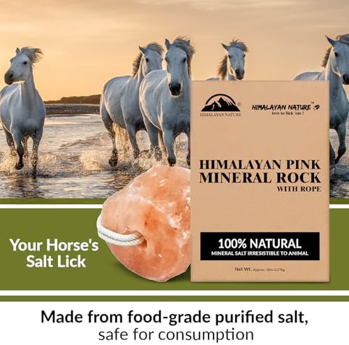 Salt Lick for All Animals – 100% Natural Pure Salt Rock for Horses, Rabbits, Cattle and Livestock – Long Lasting | 6-8 LBS