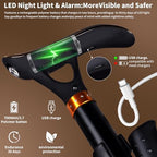 Smart Alarm Walking Cane for Men & Women, Foldable with LED Light, Ergonomic Handle and Shock-absorbingbase Stable and Easy to Store