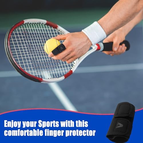 Elastic Finger Sleeves Finger Splint Support Thumb Brace Protector Relieve Pain for Arthritis, Triggger Finger, Reusable Finger Tapes for Basketball, Tennis, Baseball, Volleyball, Badminton - M