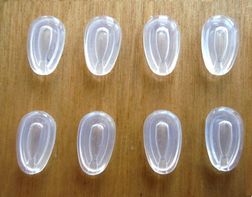 4 Pairs 8 Pcs Nose Pads Nose Pieces Replacement For Oakley Holbrook Metal,Feedback,Blender,Deviation ..Push in Silicone Comfort Air Cushion Flexible Part Sunglasses Eyeglasses