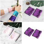 Stylish Stretchy Elastic Party Costume Cuffs Sparkly Blingbling Sequin Arm Sleeves