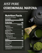NaturaleBio Matcha Green Tea Powder. Ceremonial Grade Matcha Powder Organic, 1 oz. From Uji, Kyoto for Traditional Japanese Tea Ceremony. Matcha Powder Free of Added Sugars and Preservatives.