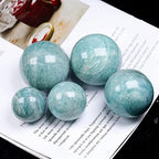 Polished Healing Crystal Ball Sphere Sculpture Tianhe Stone Amazonite Sphere Gemstone Ball for Reiki and Home Decor, Tumbled Palm Stone, Divination Sphere,Diameter2.0
